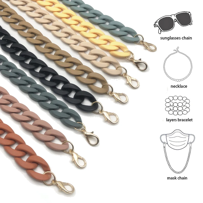 Chunky Matte Acrylic Curb Chain For Sunglasses Holder Thicker Resin Glasses Eyewear Chain Anti Slip Holder Masked Chain Necklace, Solid matte color
Chunky Matte Acrylic Curb Chain For Sunglasses Holder Thicker Resin Glasses Eyewear Chain Anti Slip Holder Masked Chain Necklace, Solid matte color