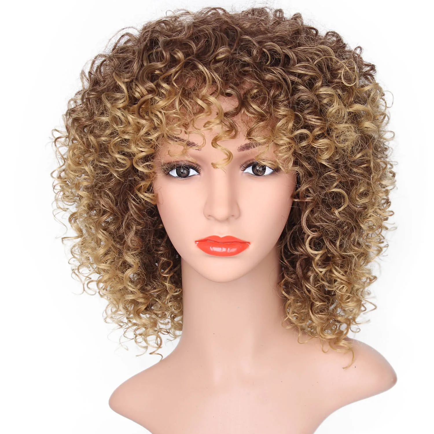 OMG African American short curly hair wig American style natural synthetic wig, Same as ours or customized
OMG African American short curly hair wig American style natural synthetic wig, Same as ours or customized
