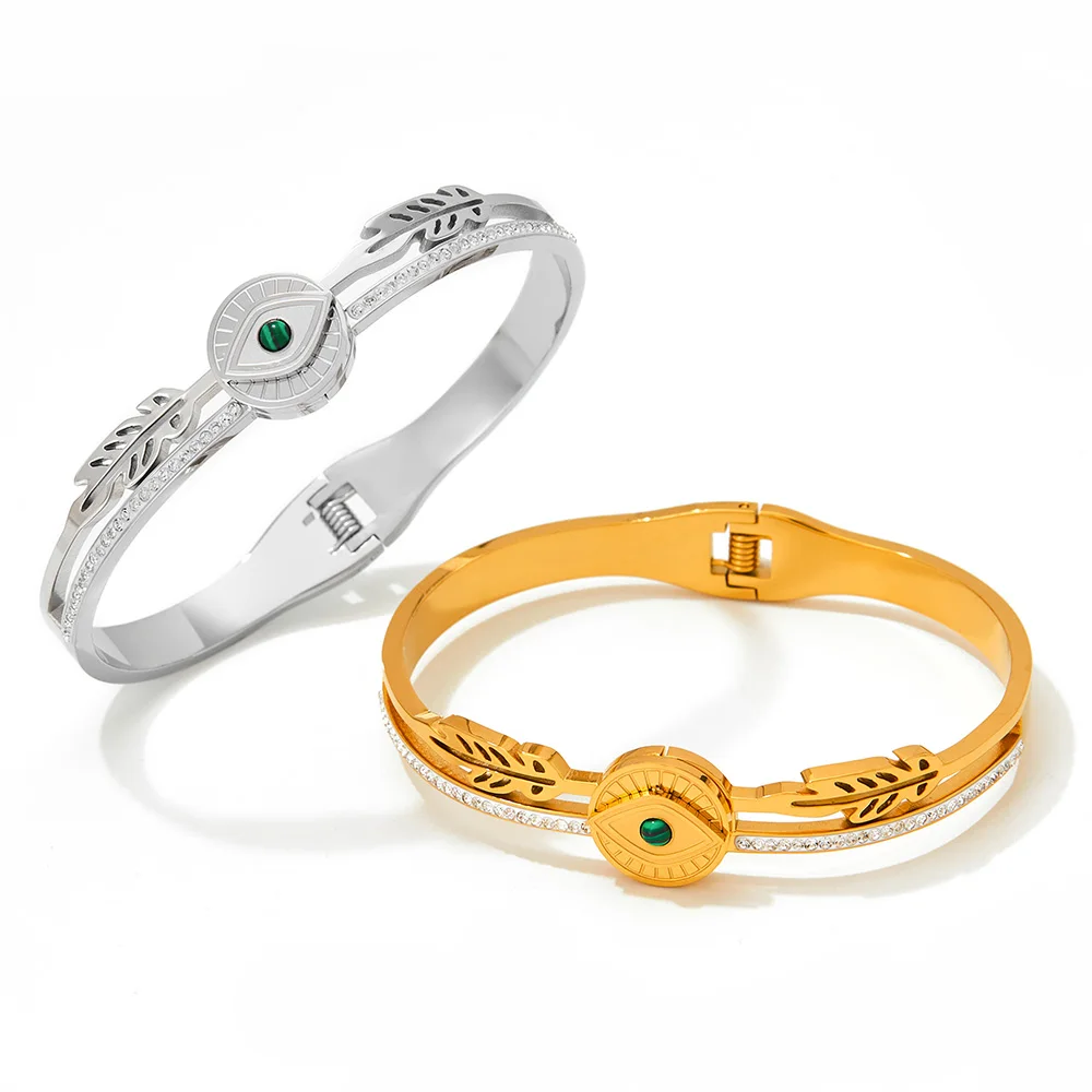 New Design Turkish Eyes Bangles Bracelet No Fade Evil Eyes Stainless Steel Bangle Jewelry
New Design Turkish Eyes Bangles Bracelet No Fade Evil Eyes Stainless Steel Bangle Jewelry