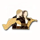 New lapel badge label wholesale free sample design custom logo metal flag hard enamel pin badge