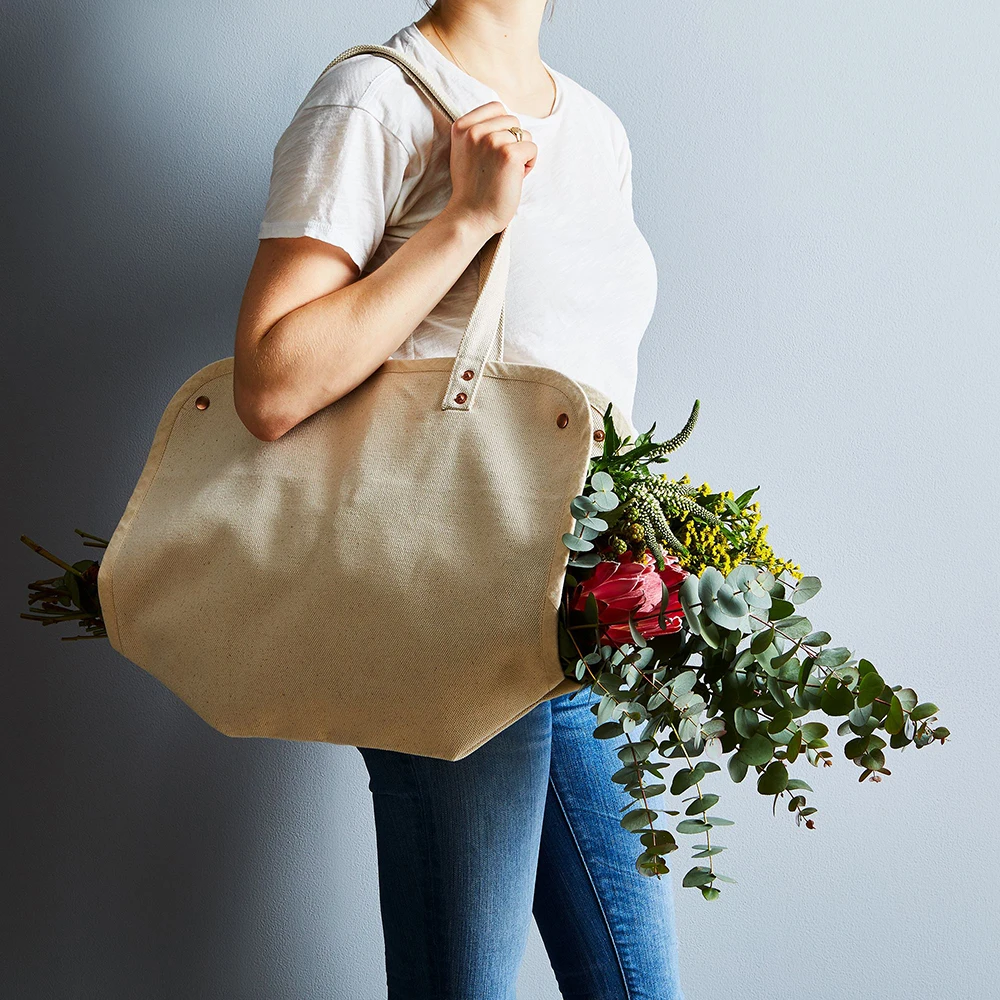 reusable grocery jute carry bag heavy duty canvas market