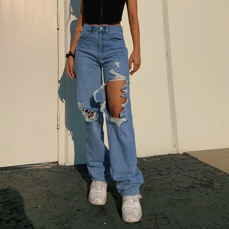 Sexy High Waist Loose Blue Hollow Out Ripped Jeans Denim Plus Size Pants & Custom Jeans, 1colors in stock
Sexy High Waist Loose Blue Hollow Out Ripped Jeans Denim Plus Size Pants & Custom Jeans, 1colors in stock