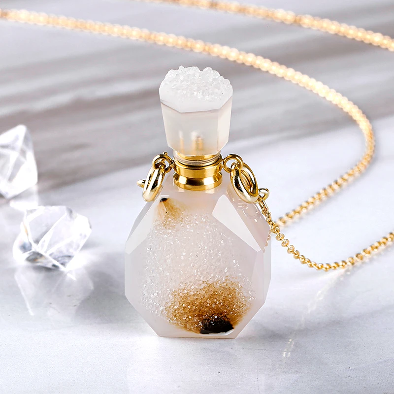 Crystals Healing Stone Quartz Perfume Bottle Pendant Necklace Essential Oil Diffuser Bottle Pendant Necklace
Crystals Healing Stone Quartz Perfume Bottle Pendant Necklace Essential Oil Diffuser Bottle Pendant Necklace