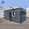 modular prefab 20ft 40ft shipping glass container house office with toilet shower bathroom