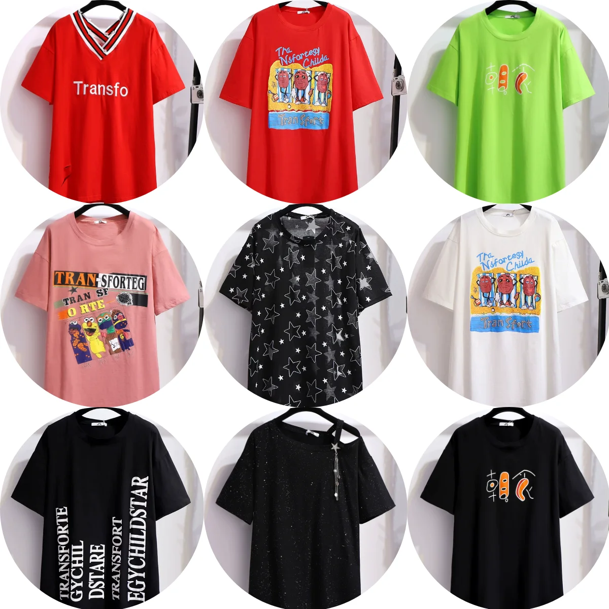 Cross-border women's short sleeve T-shirt 2022 summer new Korean version of loose large size net red shirt cheap wholesale
Cross-border women's short sleeve T-shirt 2022 summer new Korean version of loose large size net red shirt cheap wholesale