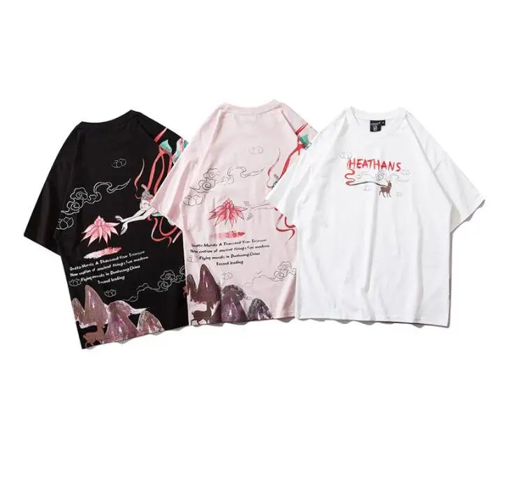 2021 spring new men's Chinese style couple short-sleeved loose large size Shanhaijing alien printing T-shirt
2021 spring new men's Chinese style couple short-sleeved loose large size Shanhaijing alien printing T-shirt