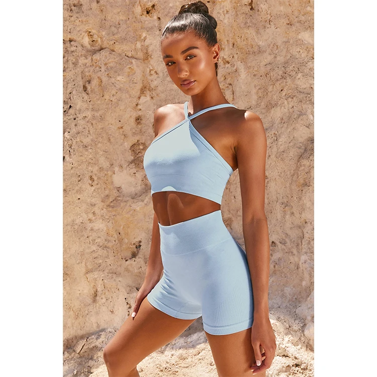 New yoga short active wear tank top short set sportswear sports set gym yoga wear shorts and sports top bra set, Customized
New yoga short active wear tank top short set sportswear sports set gym yoga wear shorts and sports top bra set, Customized