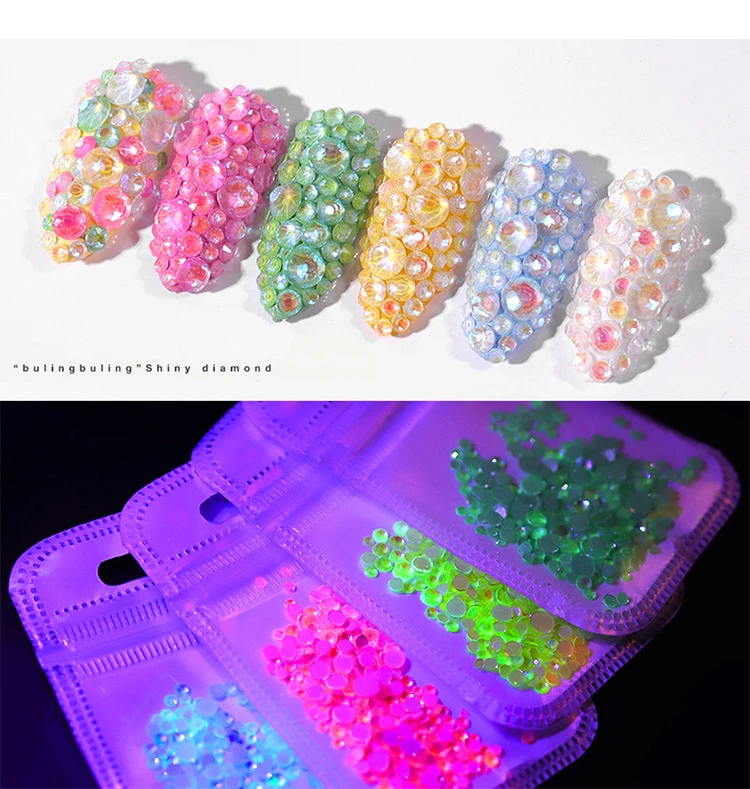 ready to ship shining disco dancing nail art flatback rhinestone for women nail decoration luminous colorful nail art crystal, 8 kinds of colors
ready to ship shining disco dancing nail art flatback rhinestone for women nail decoration luminous colorful nail art crystal, 8 kinds of colors