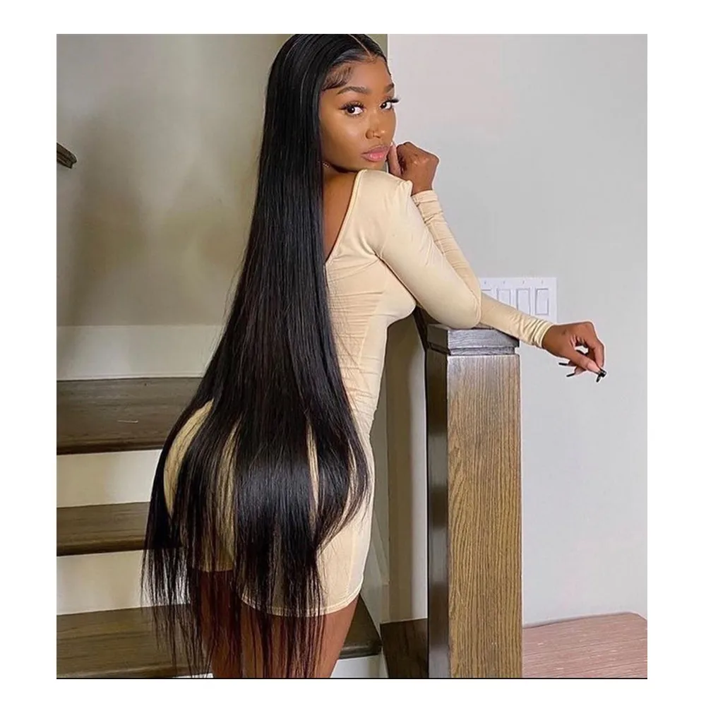 40 Inch Human Hair HD Lace Front Wig Vendor,Super longBrazilian Remy Hair Top Closure Invisible Lace Front Wig Bulk Sale, Natural black color of hair & light brown color of lace
40 Inch Human Hair HD Lace Front Wig Vendor,Super longBrazilian Remy Hair Top Closure Invisible Lace Front Wig Bulk Sale, Natural black color of hair & light brown color of lace