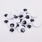 Children Handcraft DIY Craft Doll Toy Accessories Oval Doll Moving Wiggle Eyes Plastic Black-White Toy Eyes For Plush Toys