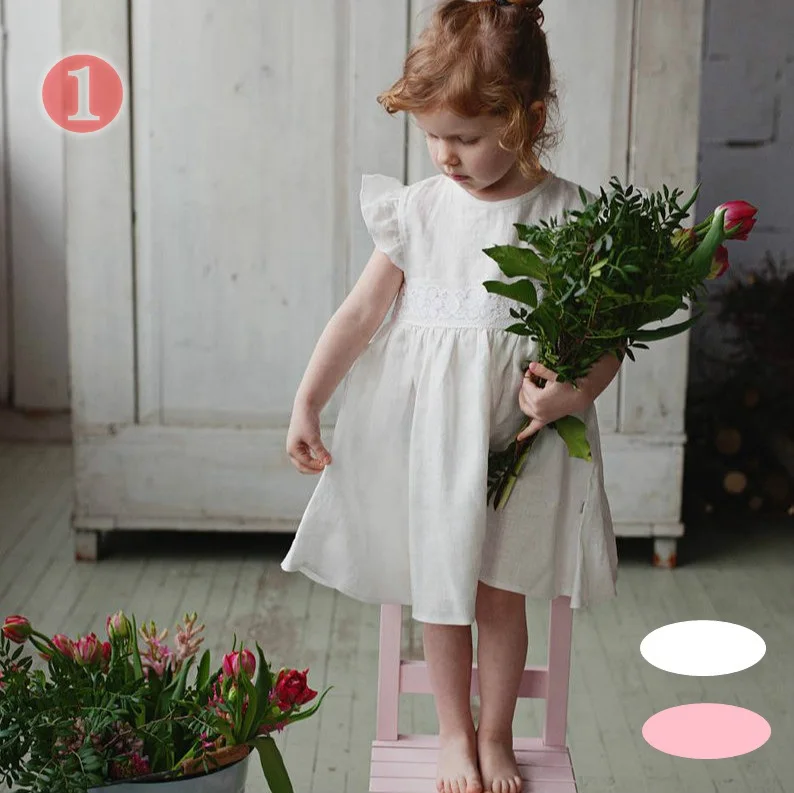 NEW LINEN COTTON BABY DRESSES kids long white flutter sleeve lace skirt dress girl fashionable solid linen kids flutter DRESS, Flower
NEW LINEN COTTON BABY DRESSES kids long white flutter sleeve lace skirt dress girl fashionable solid linen kids flutter DRESS, Flower