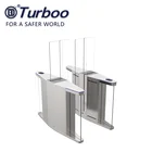 Access Control RFID Automatic Glass Turnstiles Sliding Barrier Gate for Security Entrance Control