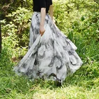 Drop shipping 2019 summer hot sale new print chiffon plus size beach holiday boho long skirt