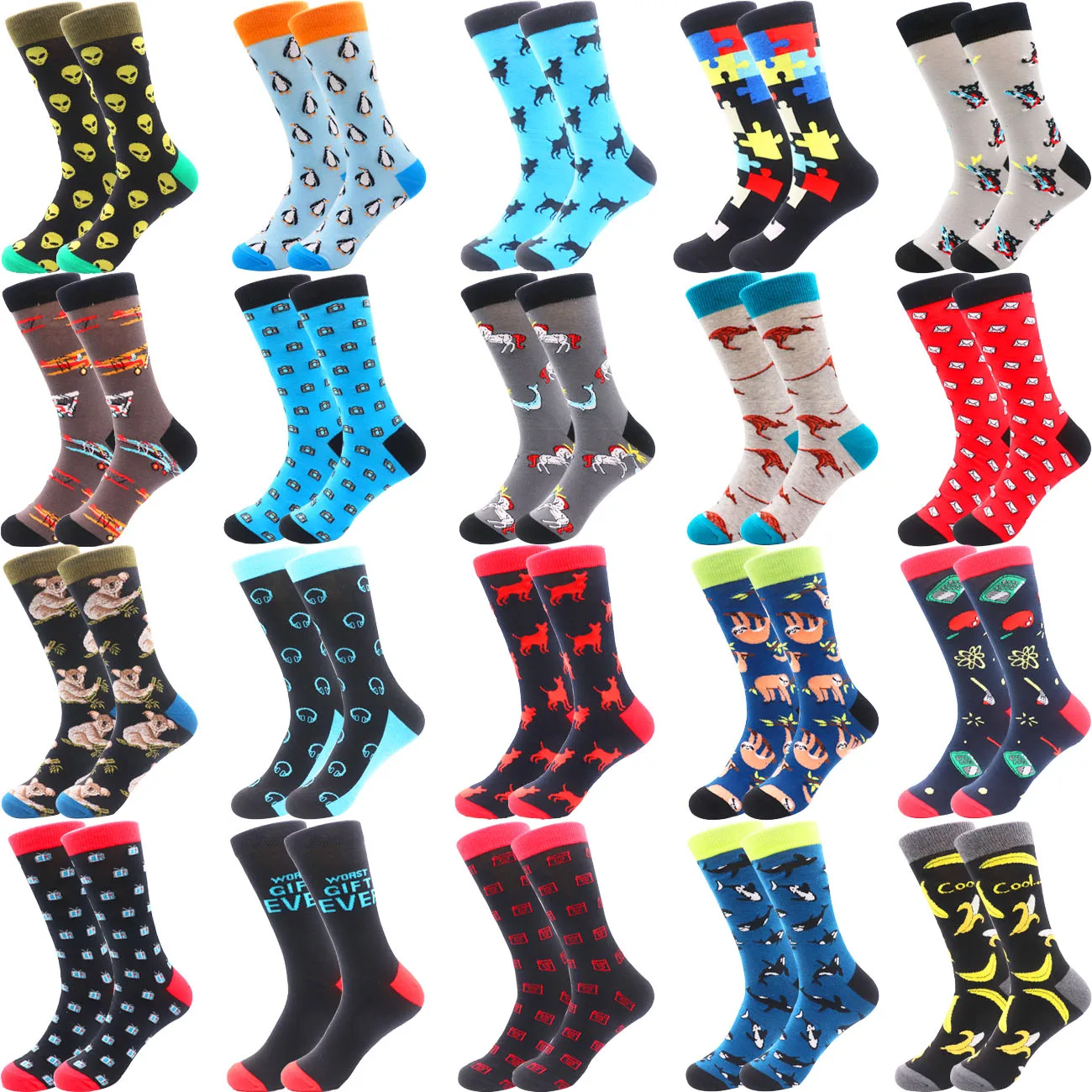 2021 Fashion Funny food animal sock for men Bulk wholesale custom premium cotton socks
2021 Fashion Funny food animal sock for men Bulk wholesale custom premium cotton socks