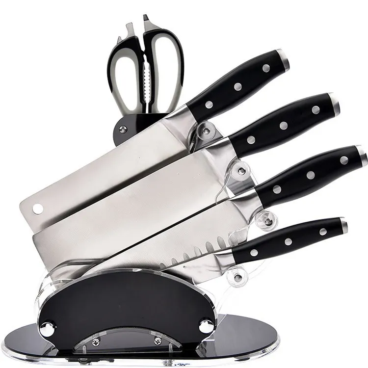 Wholesale Stainless Steel Kitchen Knives Set Of 5 PCS Chef Knife Set With Acrylic knife block
Wholesale Stainless Steel Kitchen Knives Set Of 5 PCS Chef Knife Set With Acrylic knife block