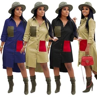 2020 spring new arrivals long sleeve women patchwork pocket casual loose dress shirt
2020 spring new arrivals long sleeve women patchwork pocket casual loose dress shirt