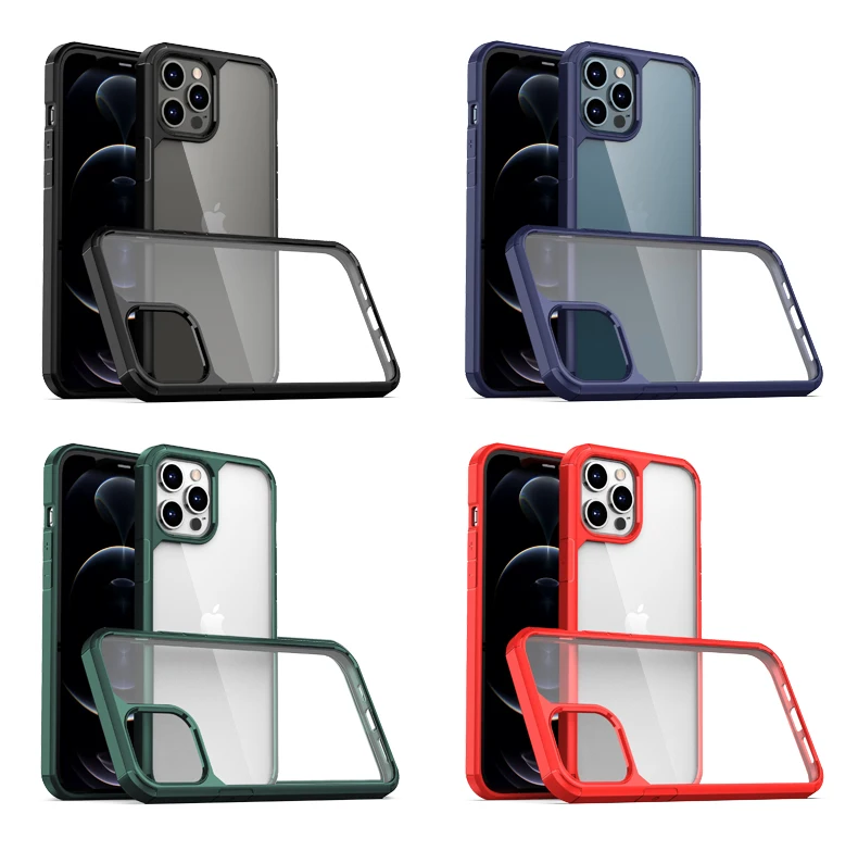 Best selling hybrid tpu pc phone case for iphone 12 transparent phone cover for iphone 12 mini/pro/max, 4 colors
Best selling hybrid tpu pc phone case for iphone 12 transparent phone cover for iphone 12 mini/pro/max, 4 colors