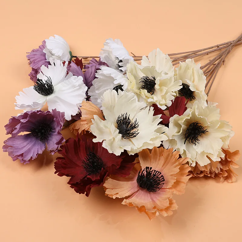 Home Wedding Decor Faux Silk 4 Heads Poppies Flowers Bouquet 90cm Artificial Poppy Flowers Stems, Colorful
Home Wedding Decor Faux Silk 4 Heads Poppies Flowers Bouquet 90cm Artificial Poppy Flowers Stems, Colorful