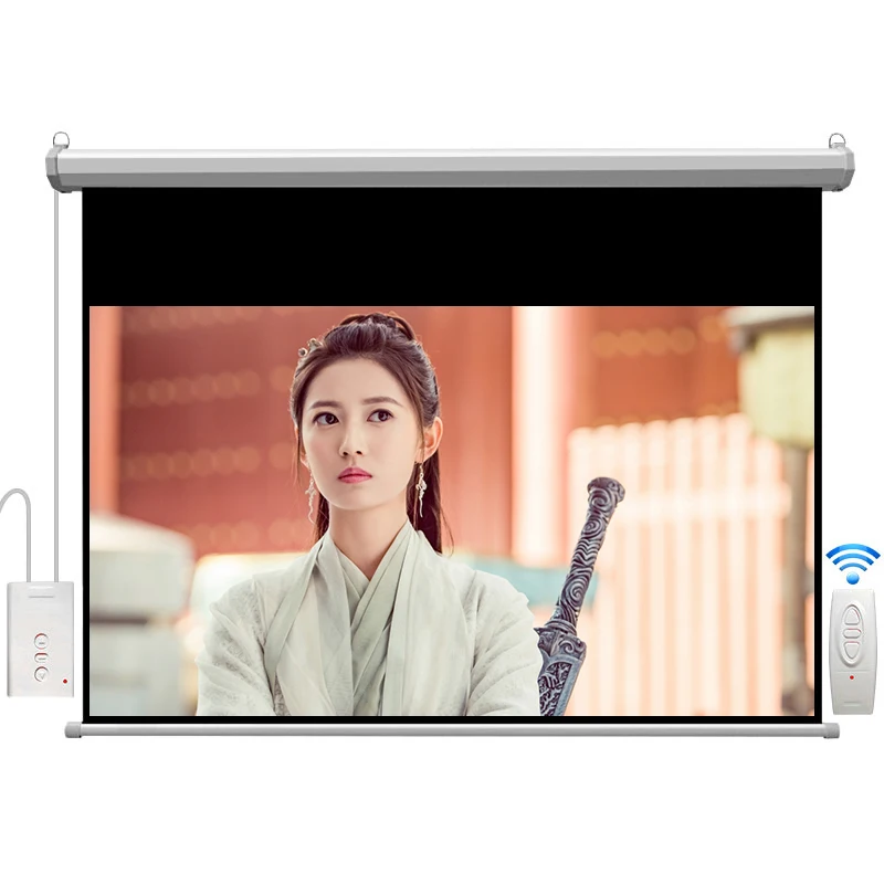 72" Motorized Electric Projector Screen 16:9 4K Ultra HD 3D Ready Wall Mounted with Remote for Home Theater
72" Motorized Electric Projector Screen 16:9 4K Ultra HD 3D Ready Wall Mounted with Remote for Home Theater