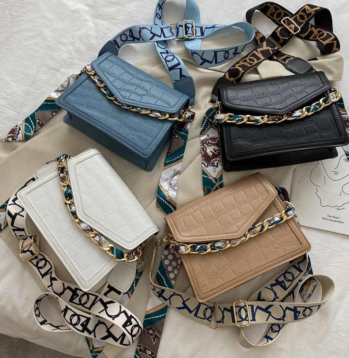 2021 Summer Contrast Color Ladies Scarf Crossbody Bag PU Leather Luxury Purses Women messenger Bag Shoulder Bag for Women, Customizable
2021 Summer Contrast Color Ladies Scarf Crossbody Bag PU Leather Luxury Purses Women messenger Bag Shoulder Bag for Women, Customizable