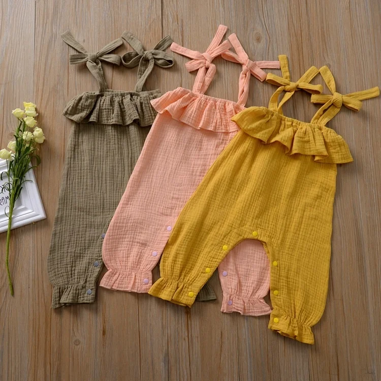 B52706A Spring summer new baby girl fashion pure color casual rompers, Pink/yellow/khaki
B52706A Spring summer new baby girl fashion pure color casual rompers, Pink/yellow/khaki