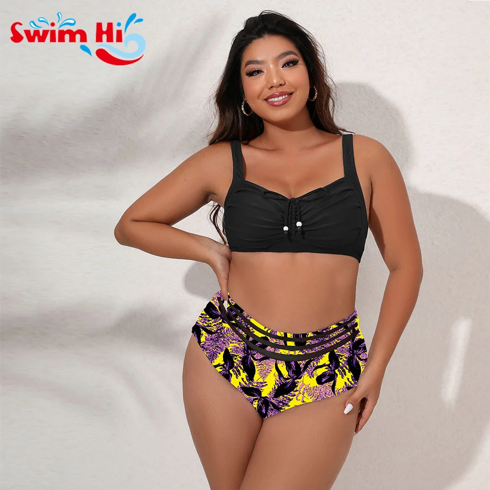High Waist Plus Size Bikini Swimwear Swimsuit Beachwear 2pcs Split Bikini Swimsuit For Fat Women
High Waist Plus Size Bikini Swimwear Swimsuit Beachwear 2pcs Split Bikini Swimsuit For Fat Women