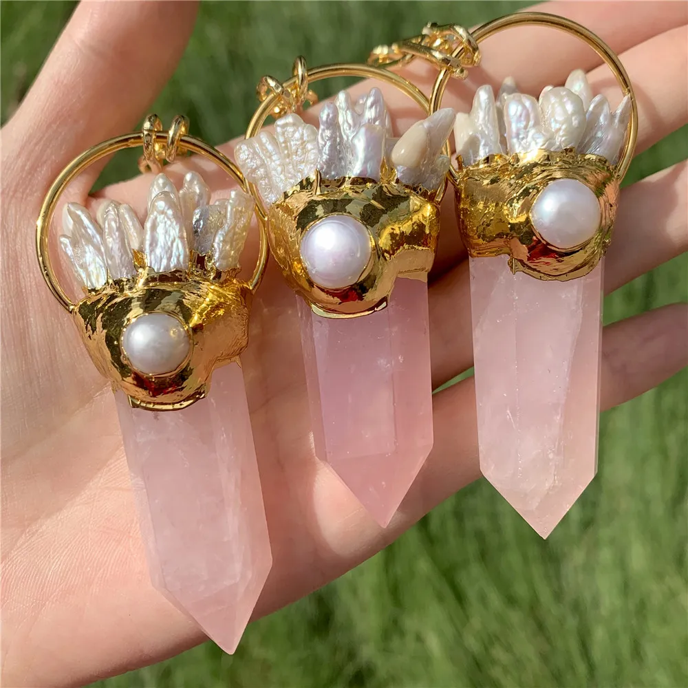 LS-E1549 fashion design pearl chip beads necklace,natural crystal rose quartz gemstone pendant necklace jewelry Paper Clip Link
LS-E1549 fashion design pearl chip beads necklace,natural crystal rose quartz gemstone pendant necklace jewelry Paper Clip Link