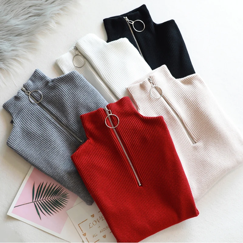 HOT Turtleneck Pullover Knitted Pullover Turtleneck Half-Zip Women's Sweater, Customized color
HOT Turtleneck Pullover Knitted Pullover Turtleneck Half-Zip Women's Sweater, Customized color