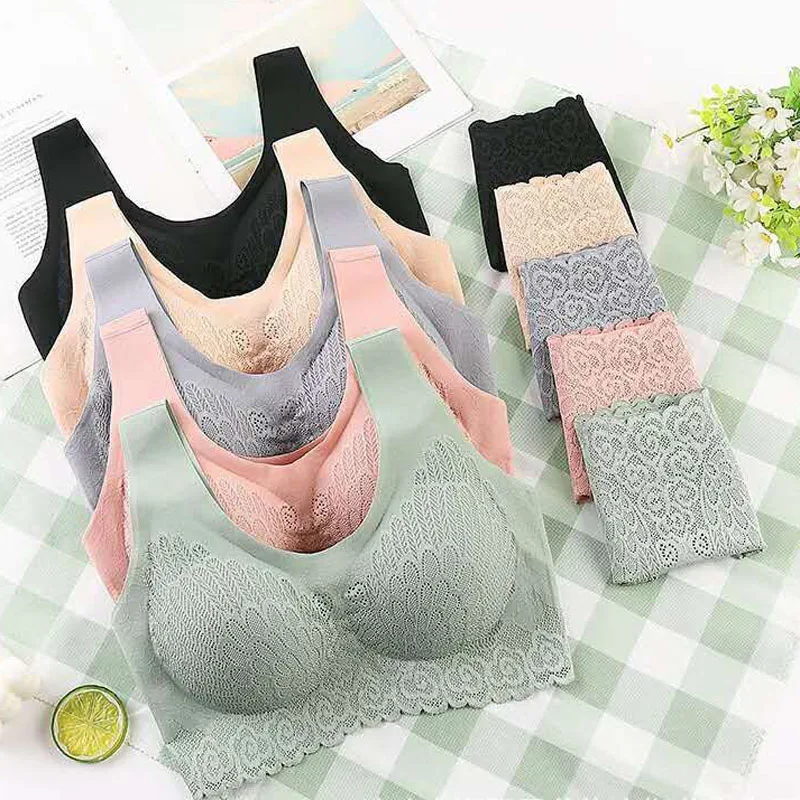 M-4XL Big Women Wire Free traceless Soft Girls Pads Cup Sleeping Vest Latex Seamless Bra And Panties Set
M-4XL Big Women Wire Free traceless Soft Girls Pads Cup Sleeping Vest Latex Seamless Bra And Panties Set