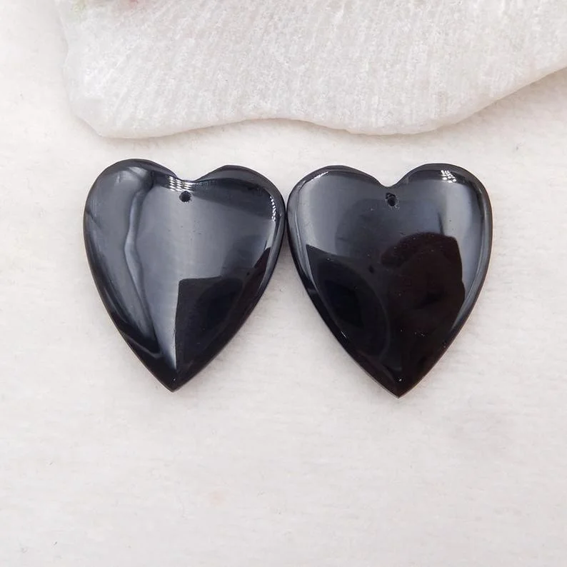 Wholesale Black Obsidian And Red River Jasper Beaded Heart Earrings, 32x28x5mm, 14.6g, Red, black
Wholesale Black Obsidian And Red River Jasper Beaded Heart Earrings, 32x28x5mm, 14.6g, Red, black