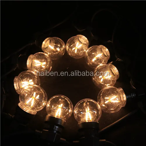 Haiben 10L LED tungsten bulb light G50 Christmas light CE/ROHS indoor&outdoor waterproof decorative light