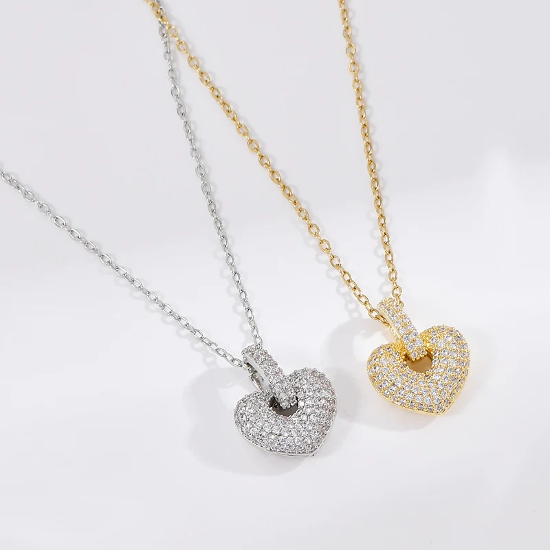 XL62415 Wholesale Simple heart zircon shape stainless steel chain pendant necklace Gold Plated Women Jewelry
XL62415 Wholesale Simple heart zircon shape stainless steel chain pendant necklace Gold Plated Women Jewelry