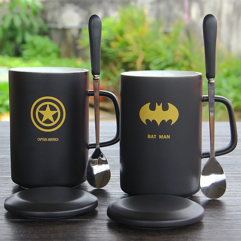 Creative 400ml Super Hero Theme Coffee Milk / Tea Mugs Cup, Office Europe Style Water Cup With Cover And Spoon
Creative 400ml Super Hero Theme Coffee Milk / Tea Mugs Cup, Office Europe Style Water Cup With Cover And Spoon