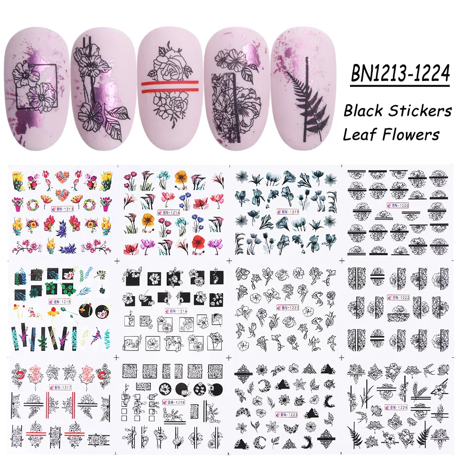 BN Series Wholesale Big Sheet 12 in 1 Pattern Full Wrap Nails Decals Water Transfer Nail Art Sticker DIY Manicure Tips Salon
BN Series Wholesale Big Sheet 12 in 1 Pattern Full Wrap Nails Decals Water Transfer Nail Art Sticker DIY Manicure Tips Salon