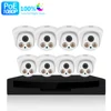 Newest 8 POE IP Camera Dome NVR with 8 POE Connections 1080p POE NVR Kit 8CH Security CCTV Camera System