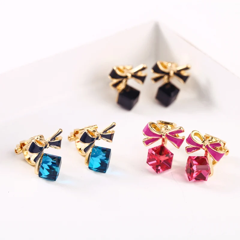 ed01974d 2020 Fashion Jewelry Designs Pink Black Bowknot Cubic Glass Gemstone Gold Plated Enamel Cute Clip On Earrings Girls
ed01974d 2020 Fashion Jewelry Designs Pink Black Bowknot Cubic Glass Gemstone Gold Plated Enamel Cute Clip On Earrings Girls