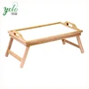 100% Natural Bamboo Bed Tray table with folding legs, and breakfast tray or laptop rack