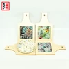 Hot Sale Square Shape Ceramic Wine Trivet With Cork Lined In Gift Box