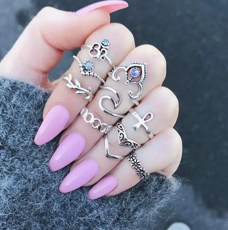 Fashion 10 Pcs/Set Bohemian Vintage Rings Leaves Twisted Flower Cross Ring Set For Women Jewelry (KR050), Antique gold,antique silver
Fashion 10 Pcs/Set Bohemian Vintage Rings Leaves Twisted Flower Cross Ring Set For Women Jewelry (KR050), Antique gold,antique silver
