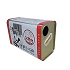 5L Square Empty Metal Engine Food Oil Tin Can With Handle