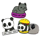 High Quality School Collar Pin Cute Cat Glitter Soft Metal Hard Custom Enamel Pin