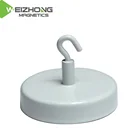 D80mm Ferrite magnetic ceiling hook 600N round metal case white powder painted for sales promotion