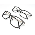 Men business glasses carbon fiber frame metal temple anti blue light glasses 2019