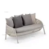 Yizhou customized Luxury High quality Fashionable rattan wicker furniture beige sofa living room furniture set