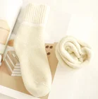 Super thick warm socks terry ladies wool socks short tube winter boutique women towel socks