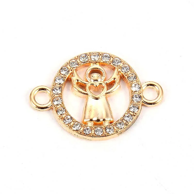 Delicate Bracelet Charms Clear CZ Zircon Gold Color Angel Charms Beads for Jewelry Making DIY Connector Findings, Golden
Delicate Bracelet Charms Clear CZ Zircon Gold Color Angel Charms Beads for Jewelry Making DIY Connector Findings, Golden