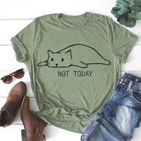 New Lovely Lay A Cat Letter Print T Shirt Women 100% Cotton O Neck Short Sleeve Summer T-Shirt Tops Casual T Shirts
New Lovely Lay A Cat Letter Print T Shirt Women 100% Cotton O Neck Short Sleeve Summer T-Shirt Tops Casual T Shirts
