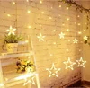 LED Window Curtain lights Stare 2.5M 12 Star String Fariy Lights 8 modes Home Holiday Party wedding Decoration