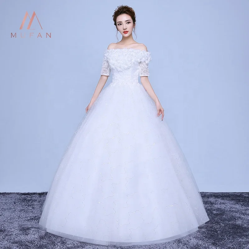 2019 New Fashion Luxury China Bridal Gown Sexy Soft Flowers Boat Neck Half sleeve Embroidery Wedding Gowns, White;red
2019 New Fashion Luxury China Bridal Gown Sexy Soft Flowers Boat Neck Half sleeve Embroidery Wedding Gowns, White;red