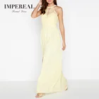 Guangzhou Manufacturers Luxury Maxi Sexy Elegant Top Woman Yellow Lace Evening Dress